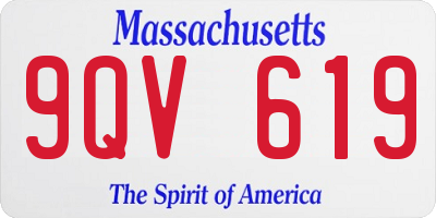 MA license plate 9QV619