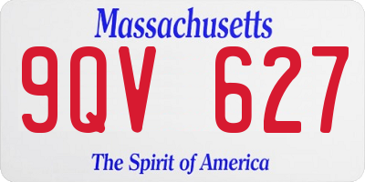 MA license plate 9QV627