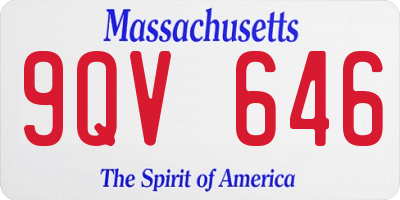 MA license plate 9QV646