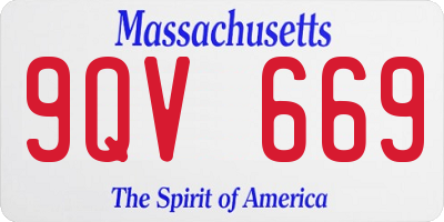 MA license plate 9QV669