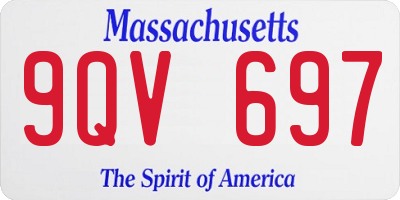MA license plate 9QV697