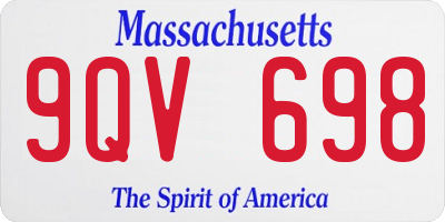 MA license plate 9QV698