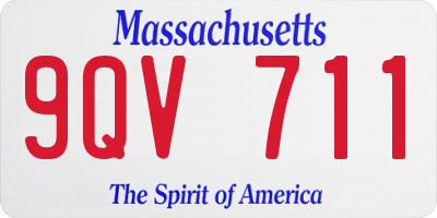 MA license plate 9QV711