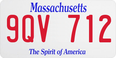 MA license plate 9QV712