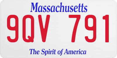 MA license plate 9QV791