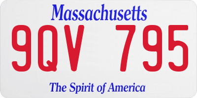 MA license plate 9QV795