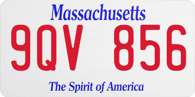 MA license plate 9QV856