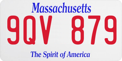 MA license plate 9QV879