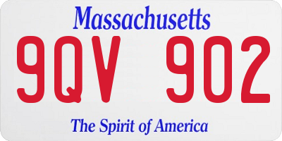 MA license plate 9QV902