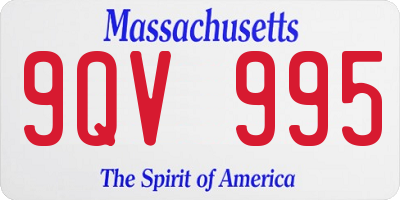 MA license plate 9QV995