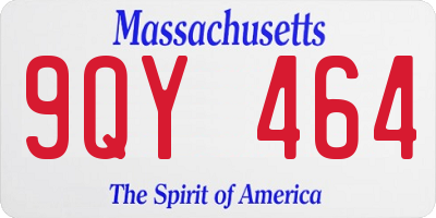 MA license plate 9QY464