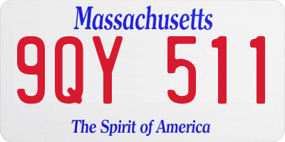 MA license plate 9QY511