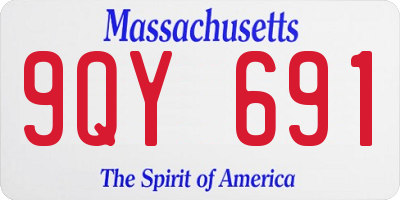MA license plate 9QY691