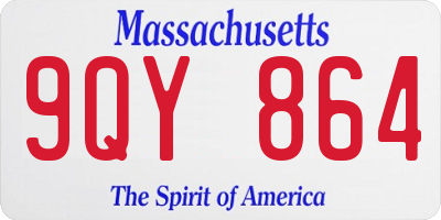 MA license plate 9QY864