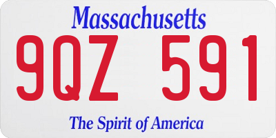 MA license plate 9QZ591