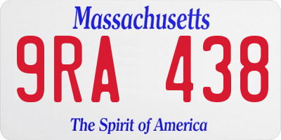 MA license plate 9RA438