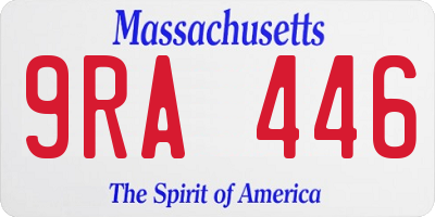 MA license plate 9RA446