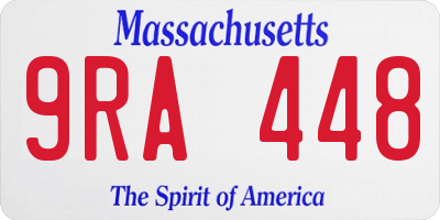 MA license plate 9RA448