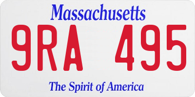 MA license plate 9RA495