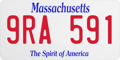 MA license plate 9RA591