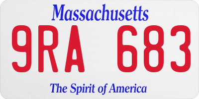 MA license plate 9RA683
