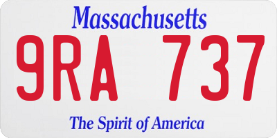MA license plate 9RA737