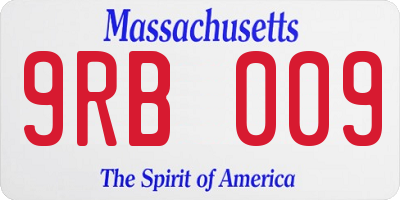 MA license plate 9RB009