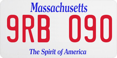 MA license plate 9RB090