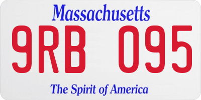 MA license plate 9RB095