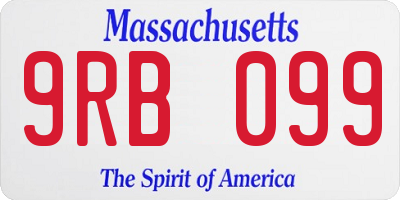 MA license plate 9RB099