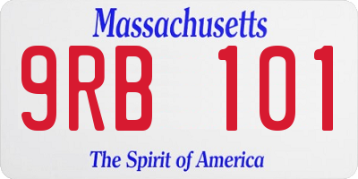 MA license plate 9RB101