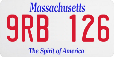 MA license plate 9RB126