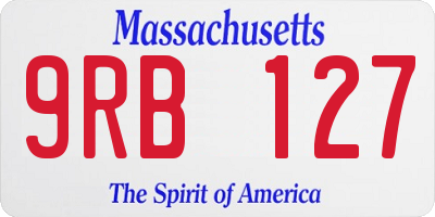 MA license plate 9RB127