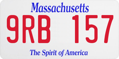 MA license plate 9RB157
