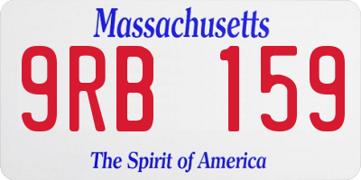MA license plate 9RB159
