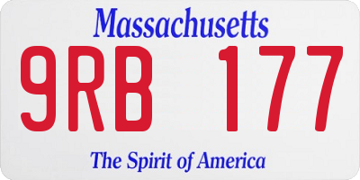 MA license plate 9RB177