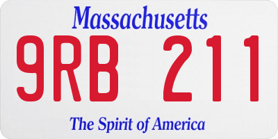 MA license plate 9RB211