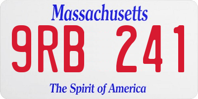 MA license plate 9RB241