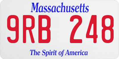 MA license plate 9RB248