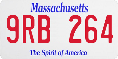 MA license plate 9RB264