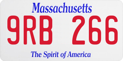 MA license plate 9RB266