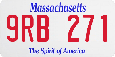MA license plate 9RB271