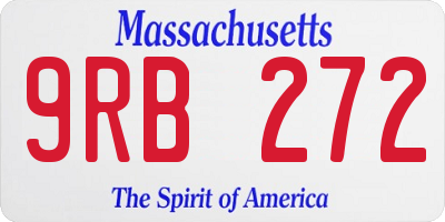 MA license plate 9RB272