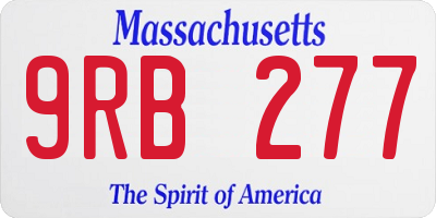 MA license plate 9RB277