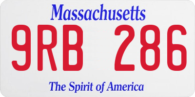 MA license plate 9RB286