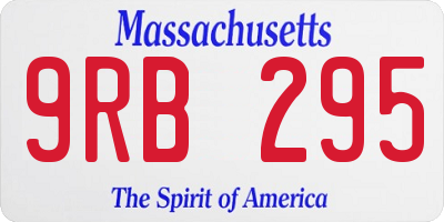 MA license plate 9RB295