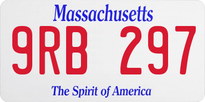 MA license plate 9RB297