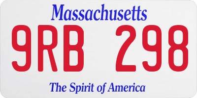 MA license plate 9RB298