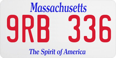 MA license plate 9RB336
