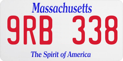 MA license plate 9RB338